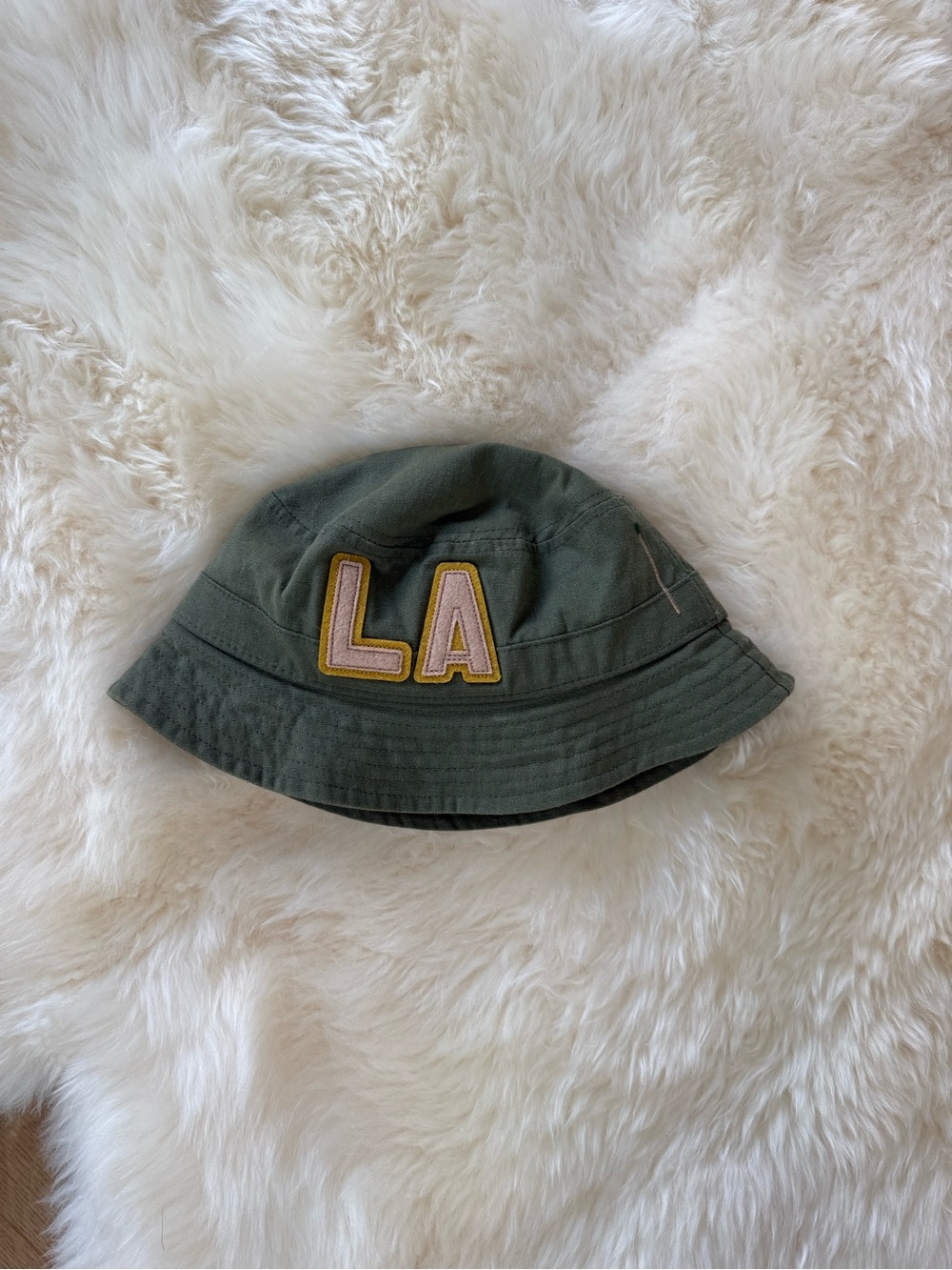 Nick Fouquet Olive Green Bucket Hat with LA Patch